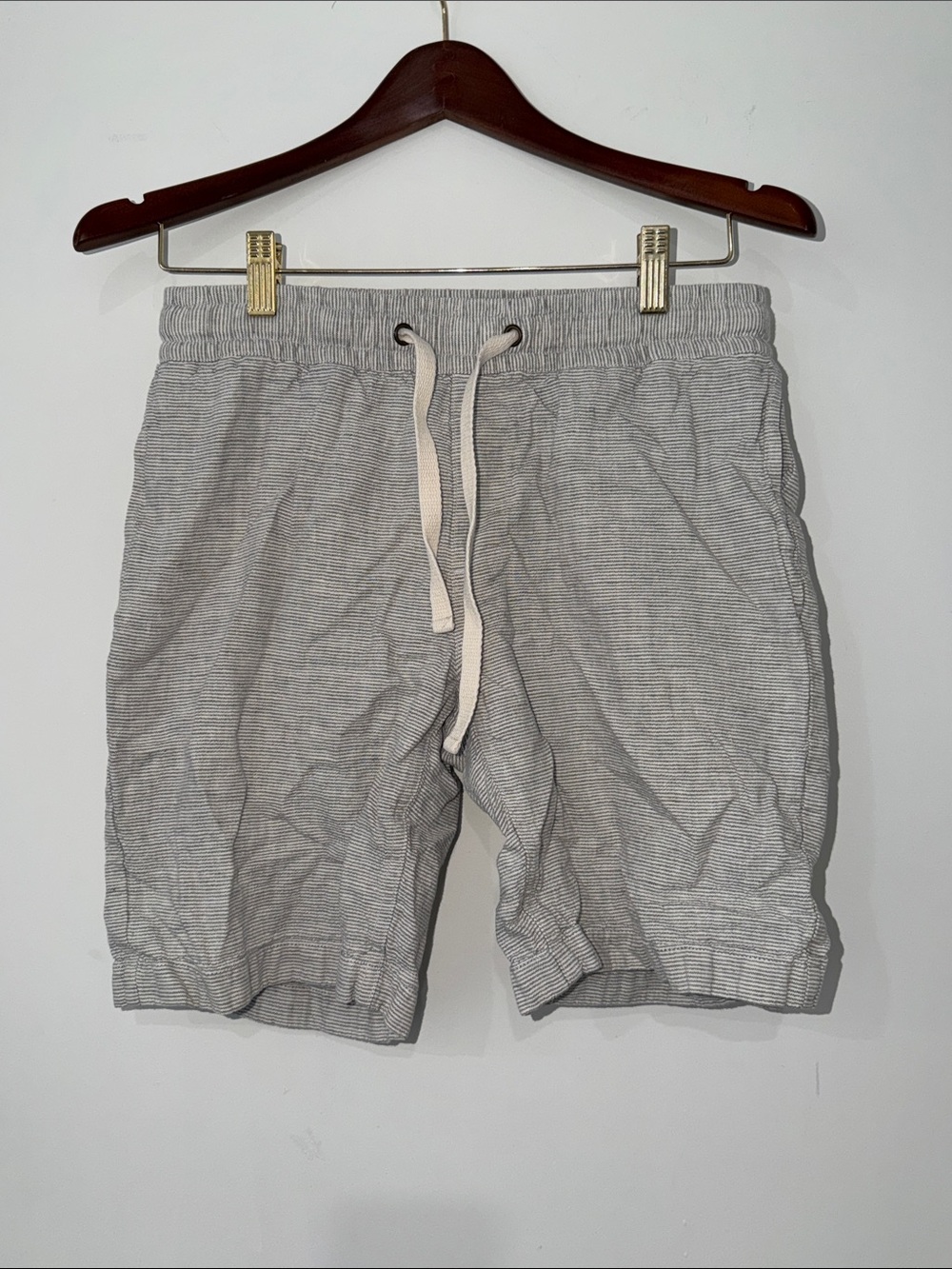 J.Crew Men's Gray Striped Drawstring Shorts Sz S